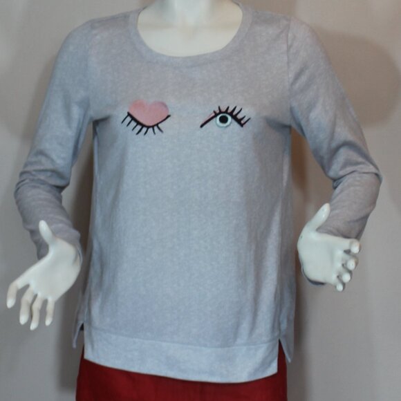 Kate Spade  Winking Face Sweater in Grey Polyamide size small - Picture 2 of 5